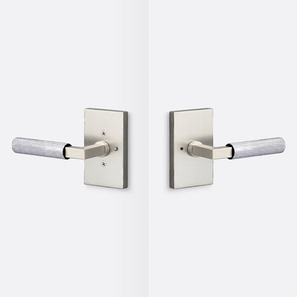 Sure-Loc LV102-GRIP-KN Knurled Grip Privacy Door Lever with Levanto Rosette