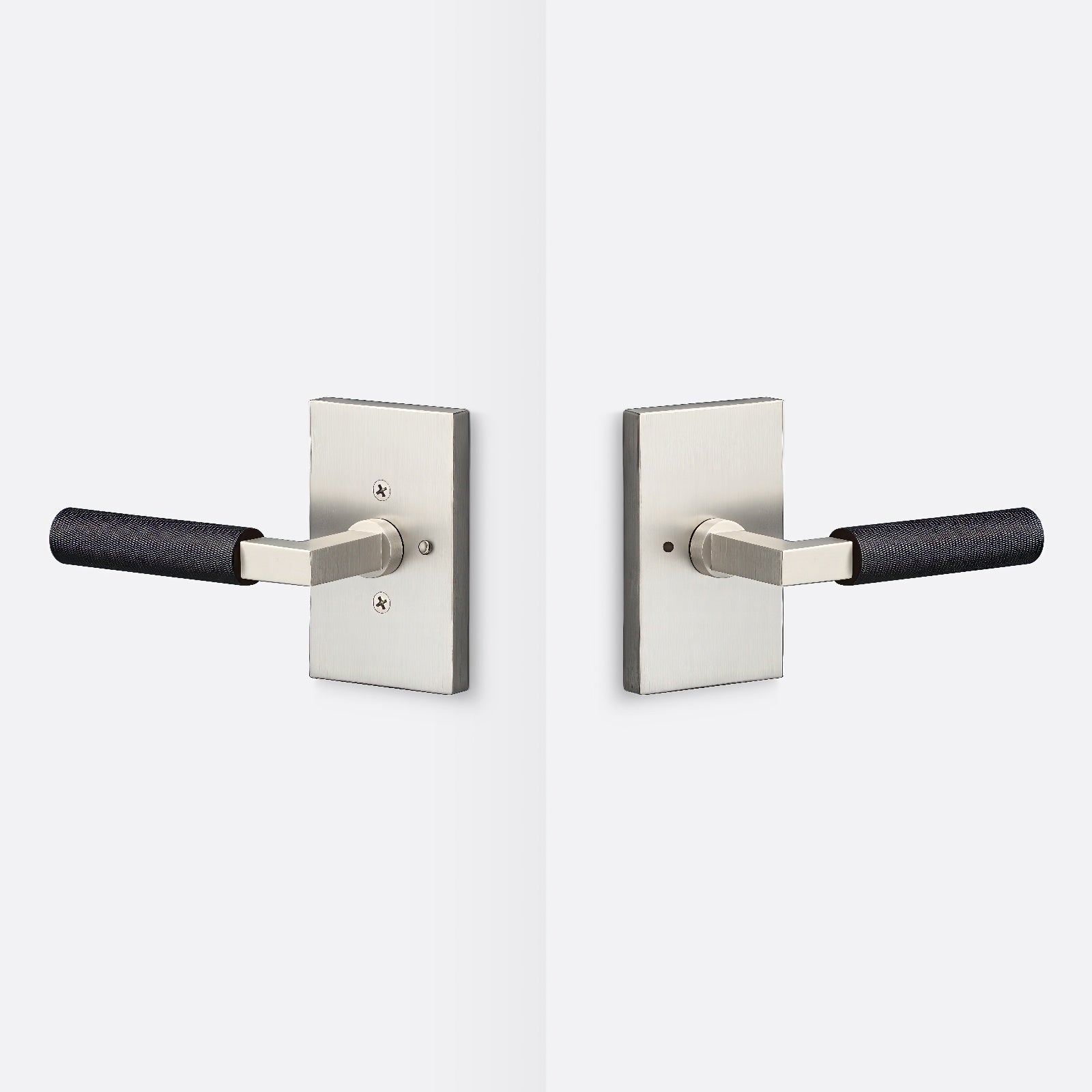 Sure-Loc LV102-GRIP-KN Knurled Grip Privacy Door Lever with Levanto Rosette.