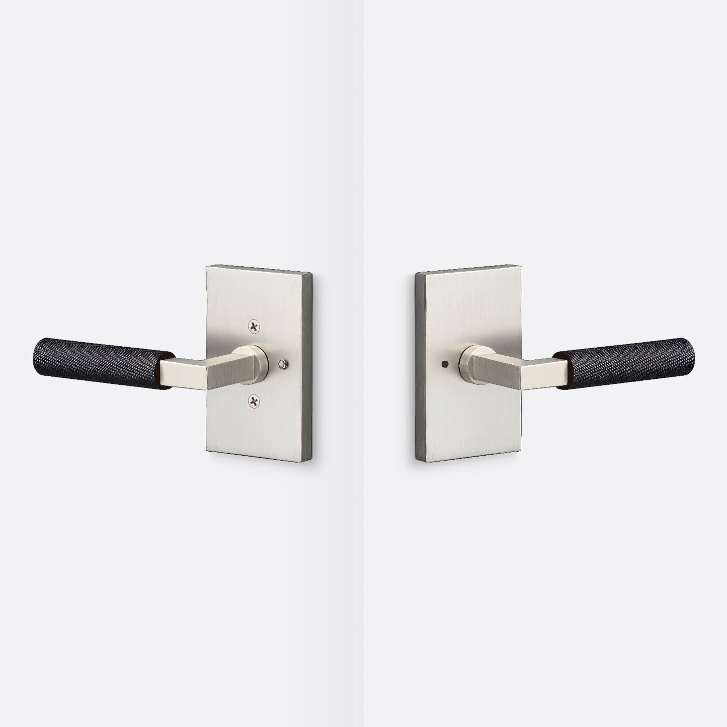 Sure-Loc LV102-GRIP-KN Knurled Grip Privacy Door Lever with Levanto Rosette