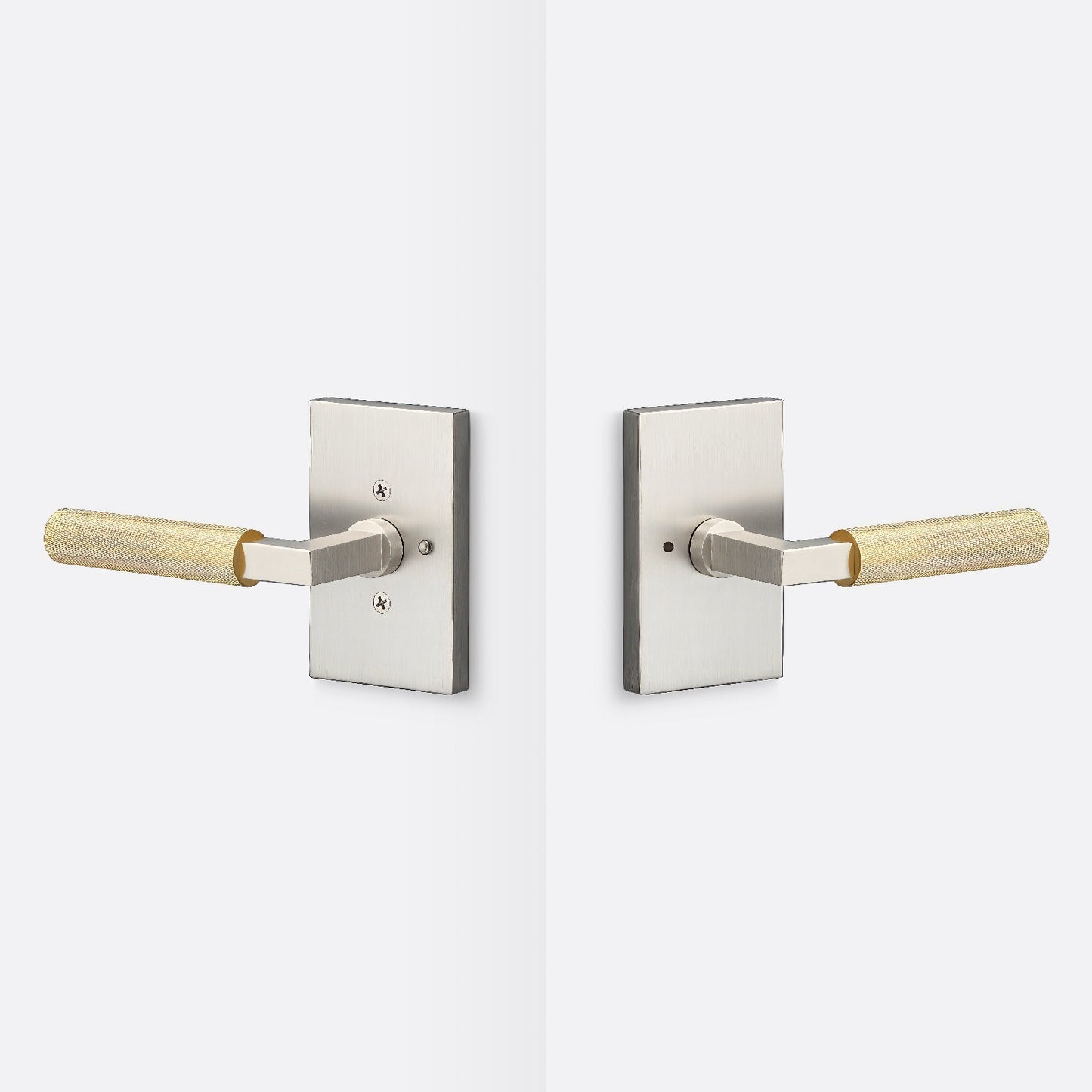 Sure-Loc LV102-GRIP-KN Knurled Grip Privacy Door Lever with Levanto Rosette