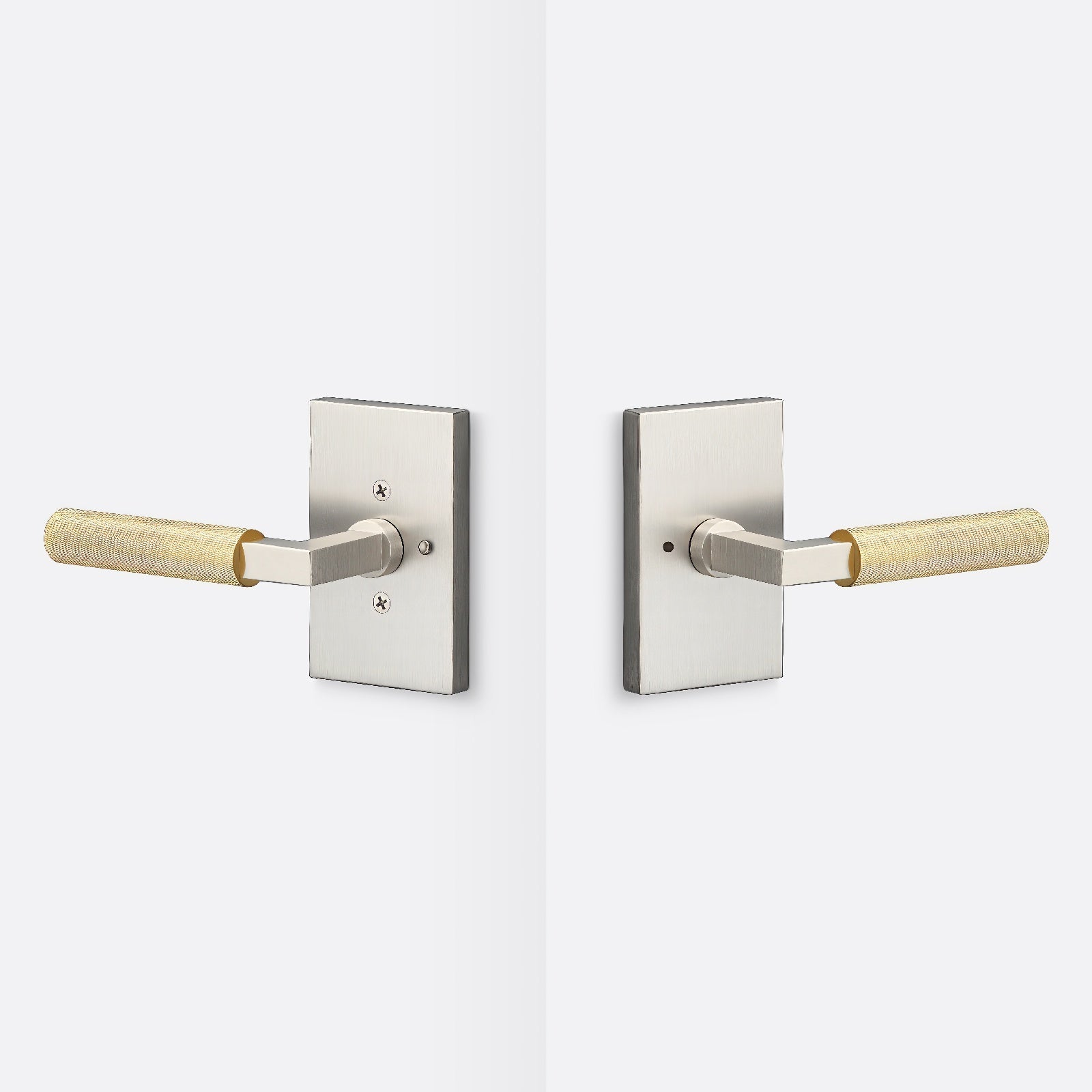 Sure-Loc LV102-GRIP-KN Knurled Grip Privacy Door Lever with Levanto Rosette