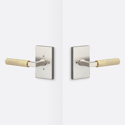 Sure-Loc LV102-GRIP-KN Knurled Grip Privacy Door Lever with Levanto Rosette