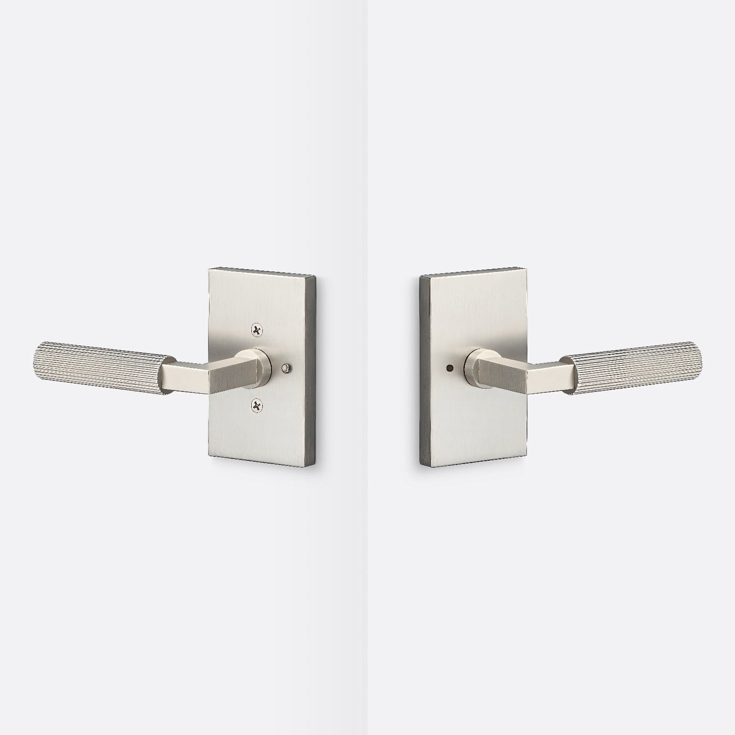 Sure-Loc LV102-GRIP-SKN Straight Knurled Grip Privacy Door Lever with Levanto Rosette.