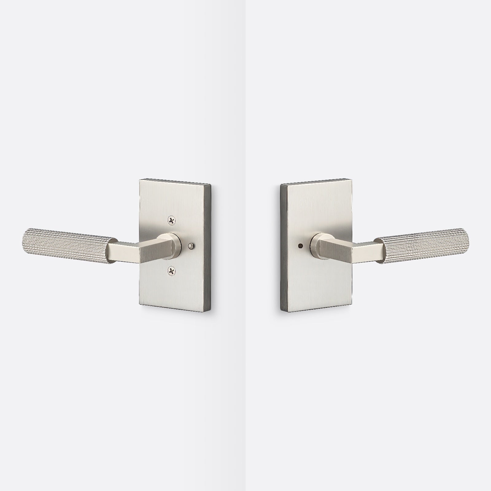 Sure-Loc LV102-GRIP-SKN Straight Knurled Grip Privacy Door Lever with Levanto Rosette