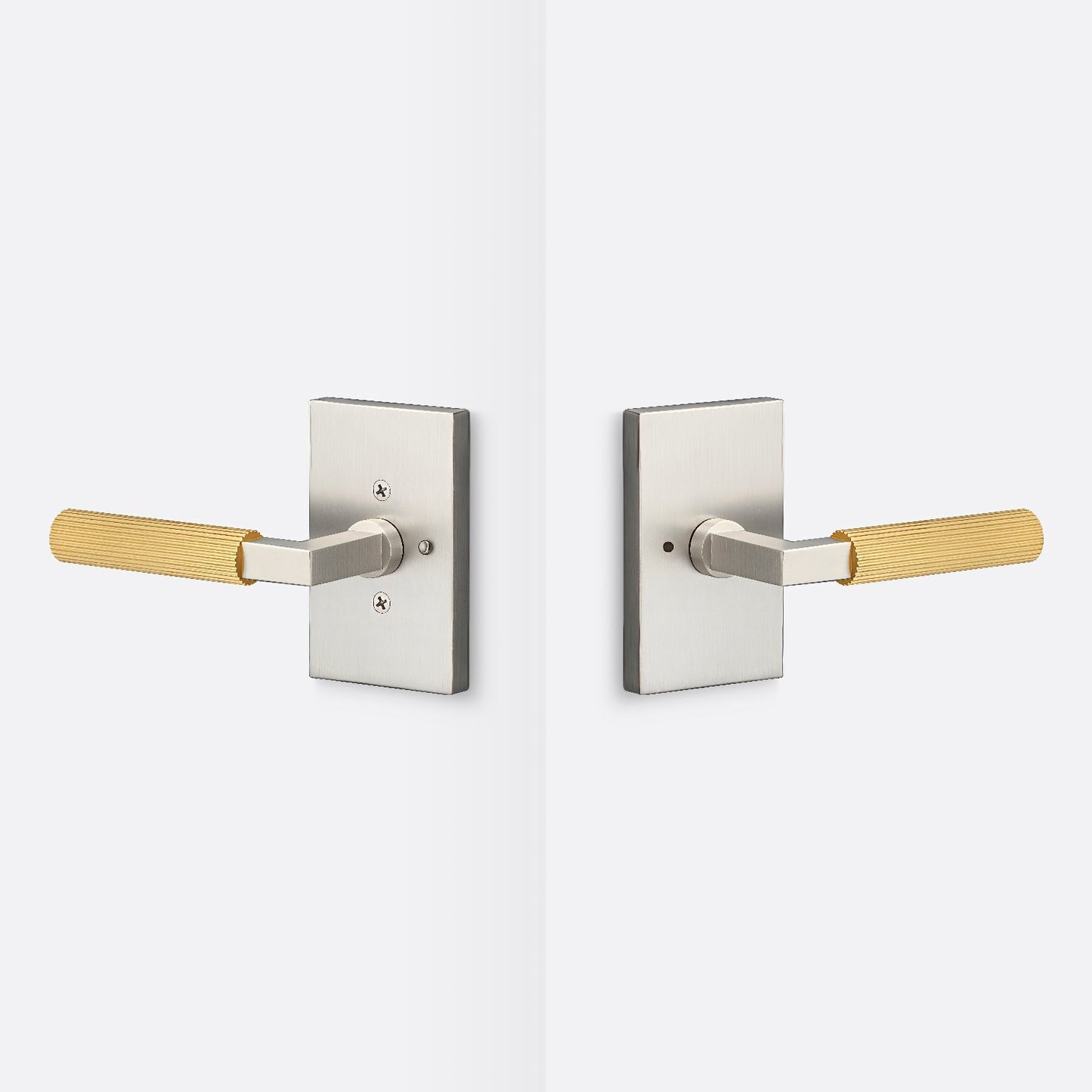 Sure-Loc LV102-GRIP-SKN Straight Knurled Grip Privacy Door Lever with Levanto Rosette.