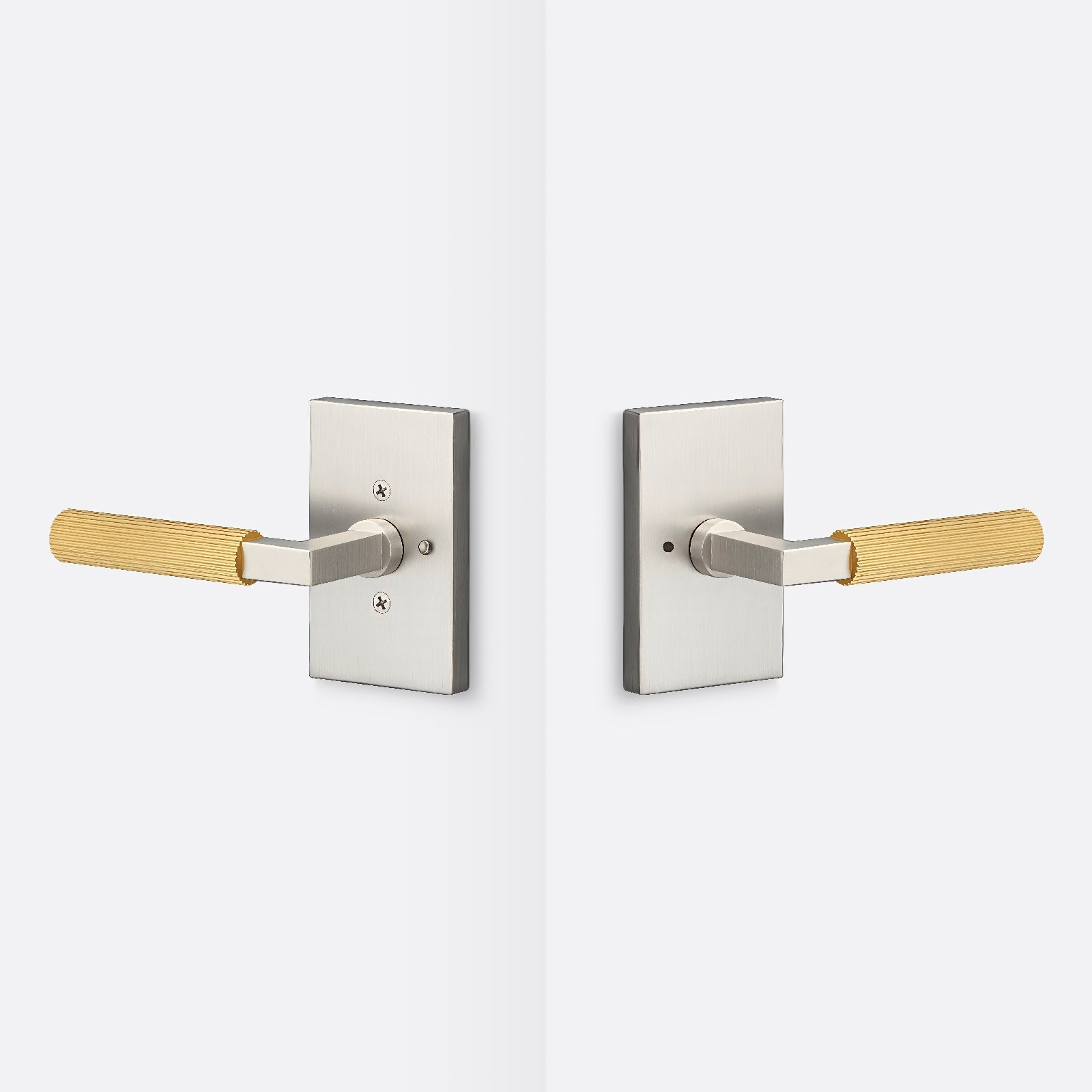 Sure-Loc LV102-GRIP-SKN Straight Knurled Grip Privacy Door Lever with Levanto Rosette.
