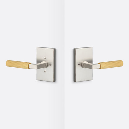 Sure-Loc LV102-GRIP-SKN Straight Knurled Grip Privacy Door Lever with Levanto Rosette.