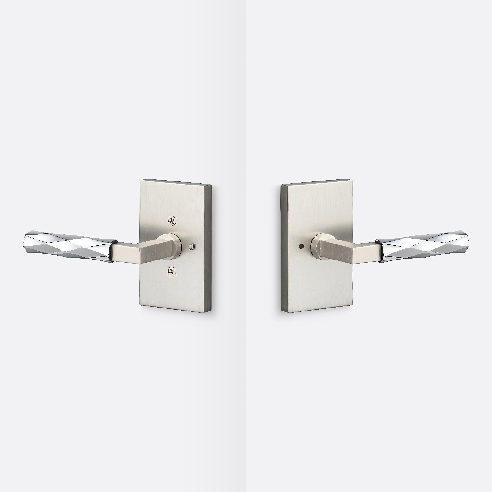 Sure-Loc LV102-GRIP-VT Vertex Grip Privacy Door Lever with Levanto Rosette.