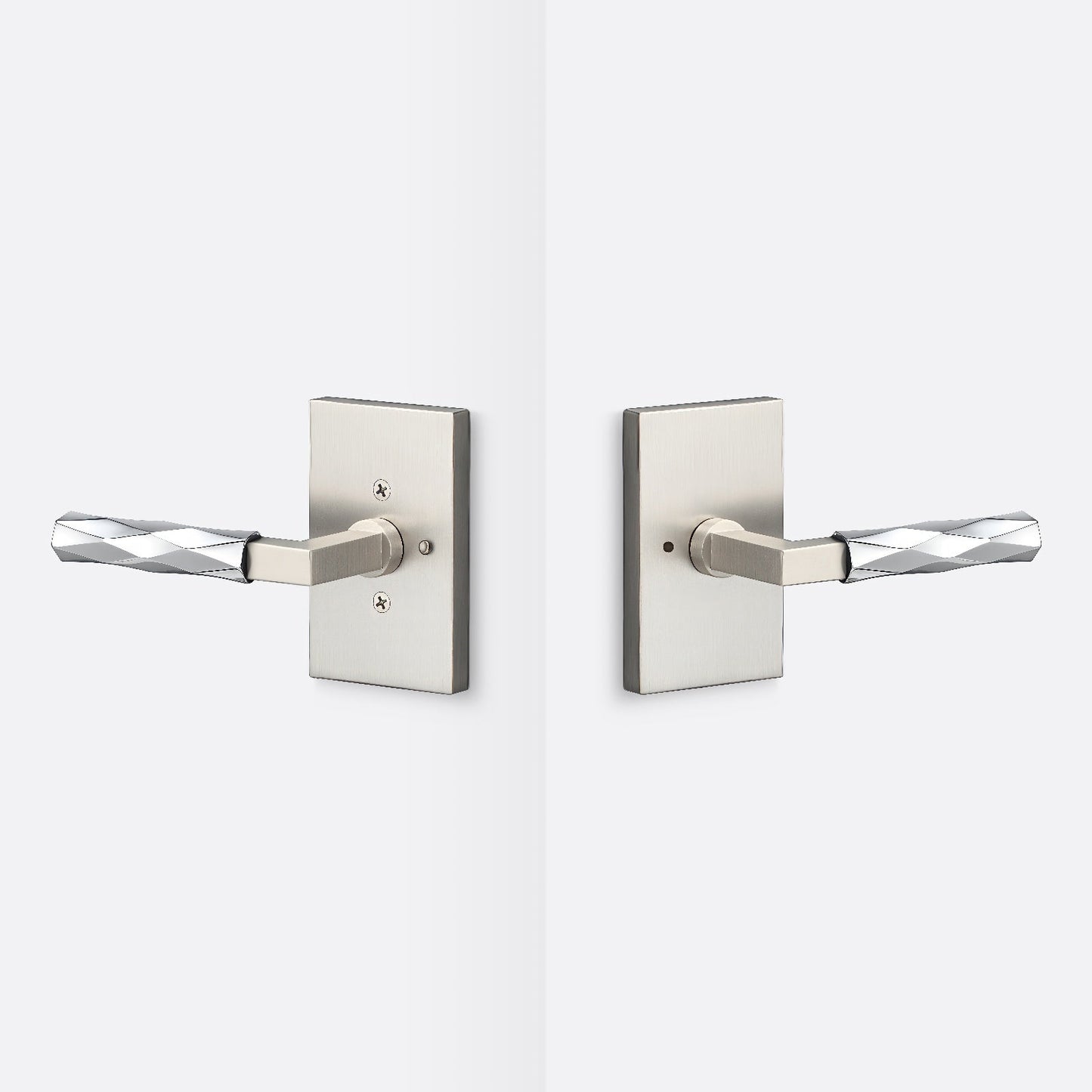 Sure-Loc LV102-GRIP-VT Vertex Grip Privacy Door Lever with Levanto Rosette