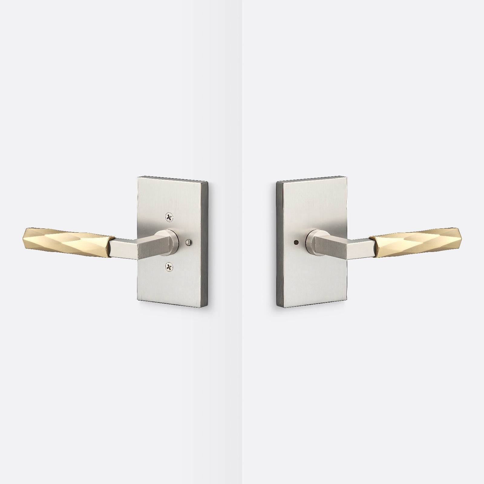 Sure-Loc LV102-GRIP-VT Vertex Grip Privacy Door Lever with Levanto Rosette.