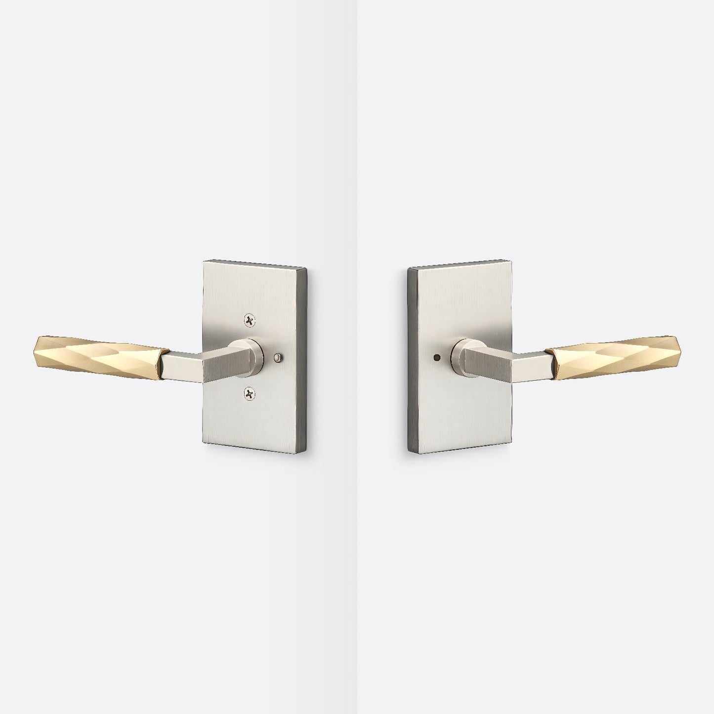 Sure-Loc LV102-GRIP-VT Vertex Grip Privacy Door Lever with Levanto Rosette