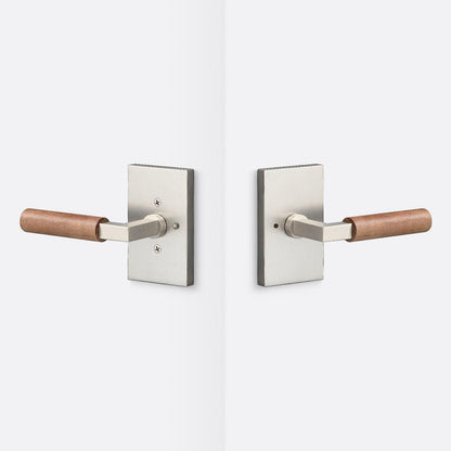 Sure-Loc LV102-GRIP-WN Walnut Grip Privacy Door Lever with Levanto Rosette.