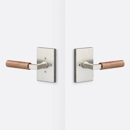 Sure-Loc LV102-GRIP-WN Walnut Grip Privacy Door Lever with Levanto Rosette