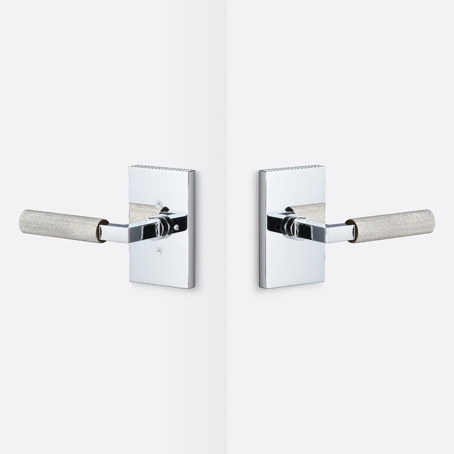 Sure-Loc LV102-GRIP-KN Knurled Grip Privacy Door Lever with Levanto Rosette