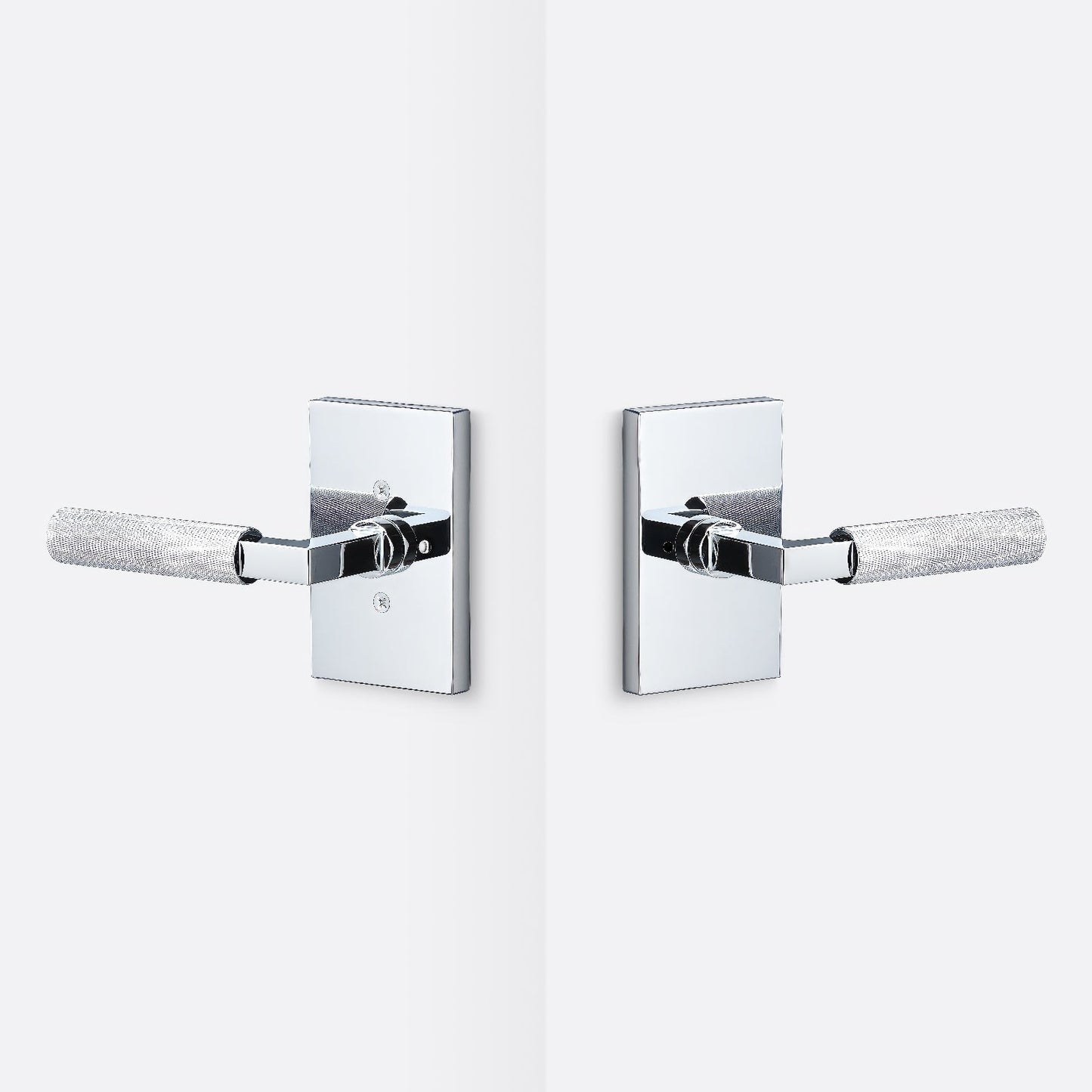 Sure-Loc LV102-GRIP-KN Knurled Grip Privacy Door Lever with Levanto Rosette.