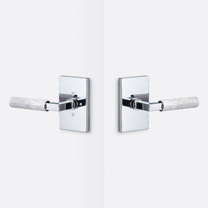 Sure-Loc LV102-GRIP-KN Knurled Grip Privacy Door Lever with Levanto Rosette.