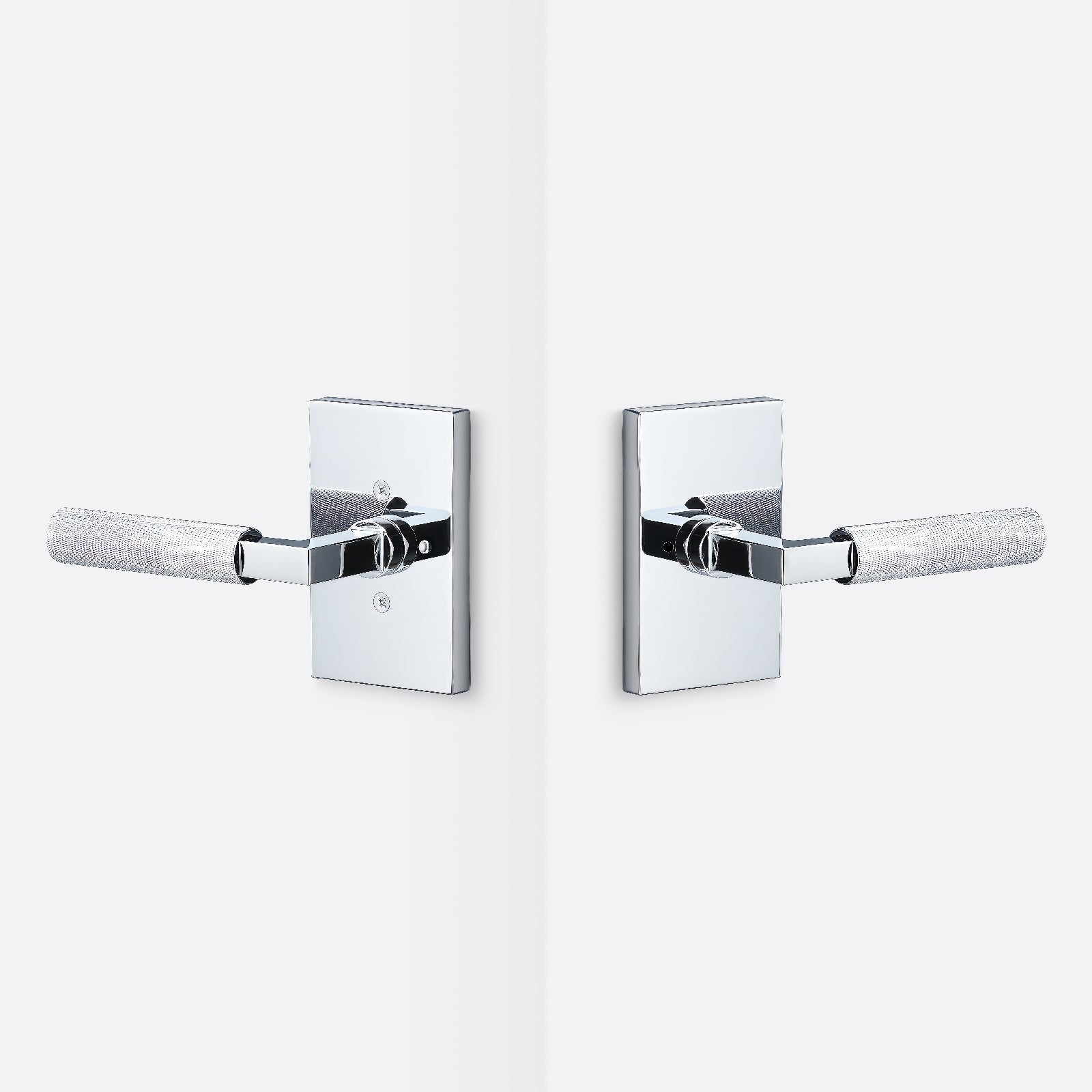 Sure-Loc LV102-GRIP-KN Knurled Grip Privacy Door Lever with Levanto Rosette