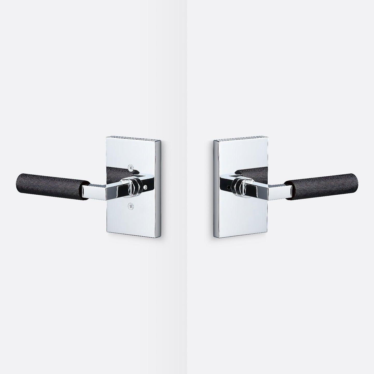 Sure-Loc LV102-GRIP-KN Knurled Grip Privacy Door Lever with Levanto Rosette