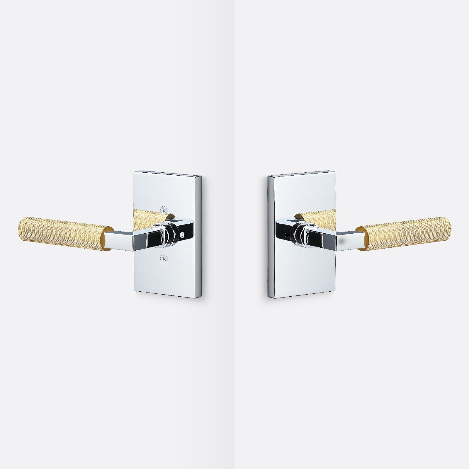 Sure-Loc LV102-GRIP-KN Knurled Grip Privacy Door Lever with Levanto Rosette