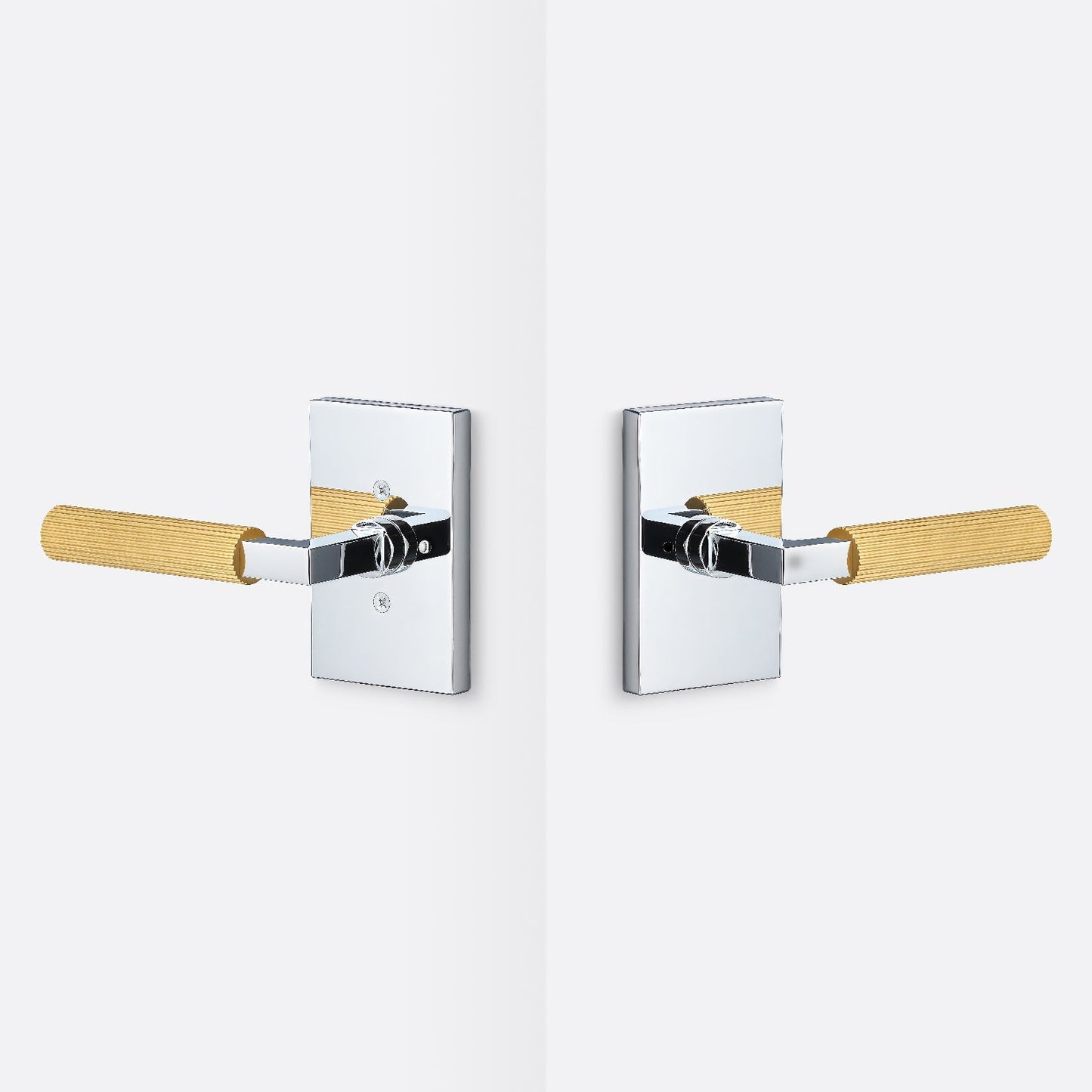Sure-Loc LV102-GRIP-SKN Straight Knurled Grip Privacy Door Lever with Levanto Rosette.