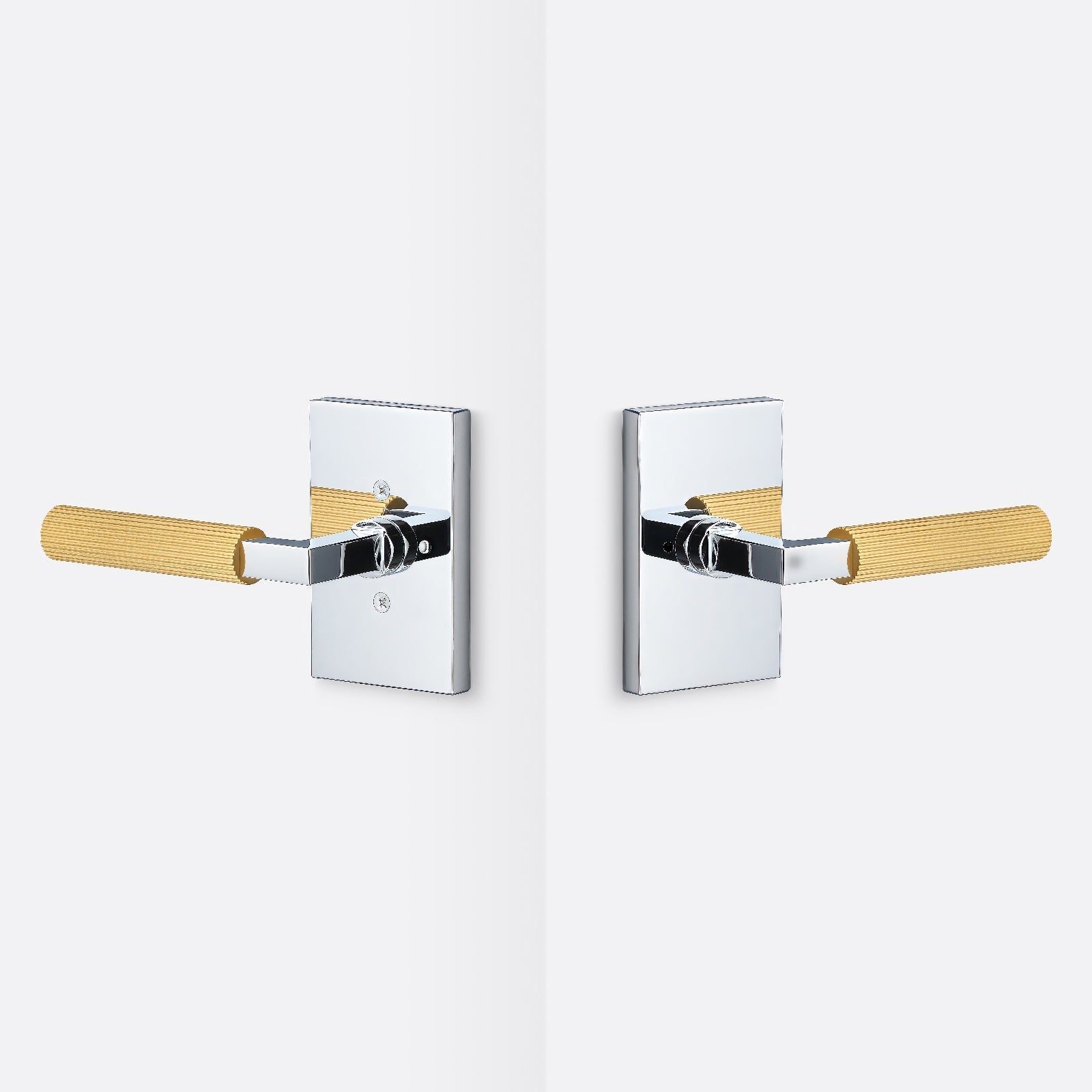 Sure-Loc LV102-GRIP-SKN Straight Knurled Grip Privacy Door Lever with Levanto Rosette.