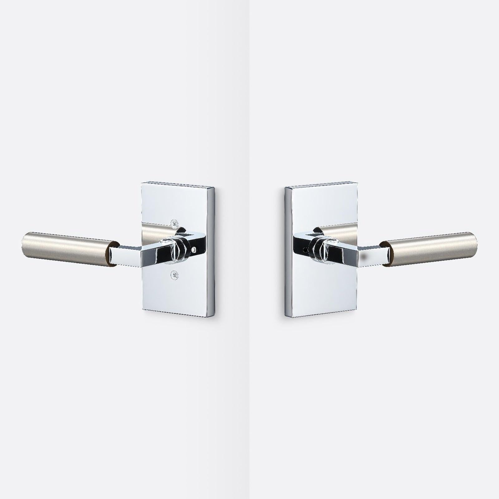 Sure-Loc LV102-GRIP-SM Smooth Grip Privacy Door Lever with Levanto Rosette