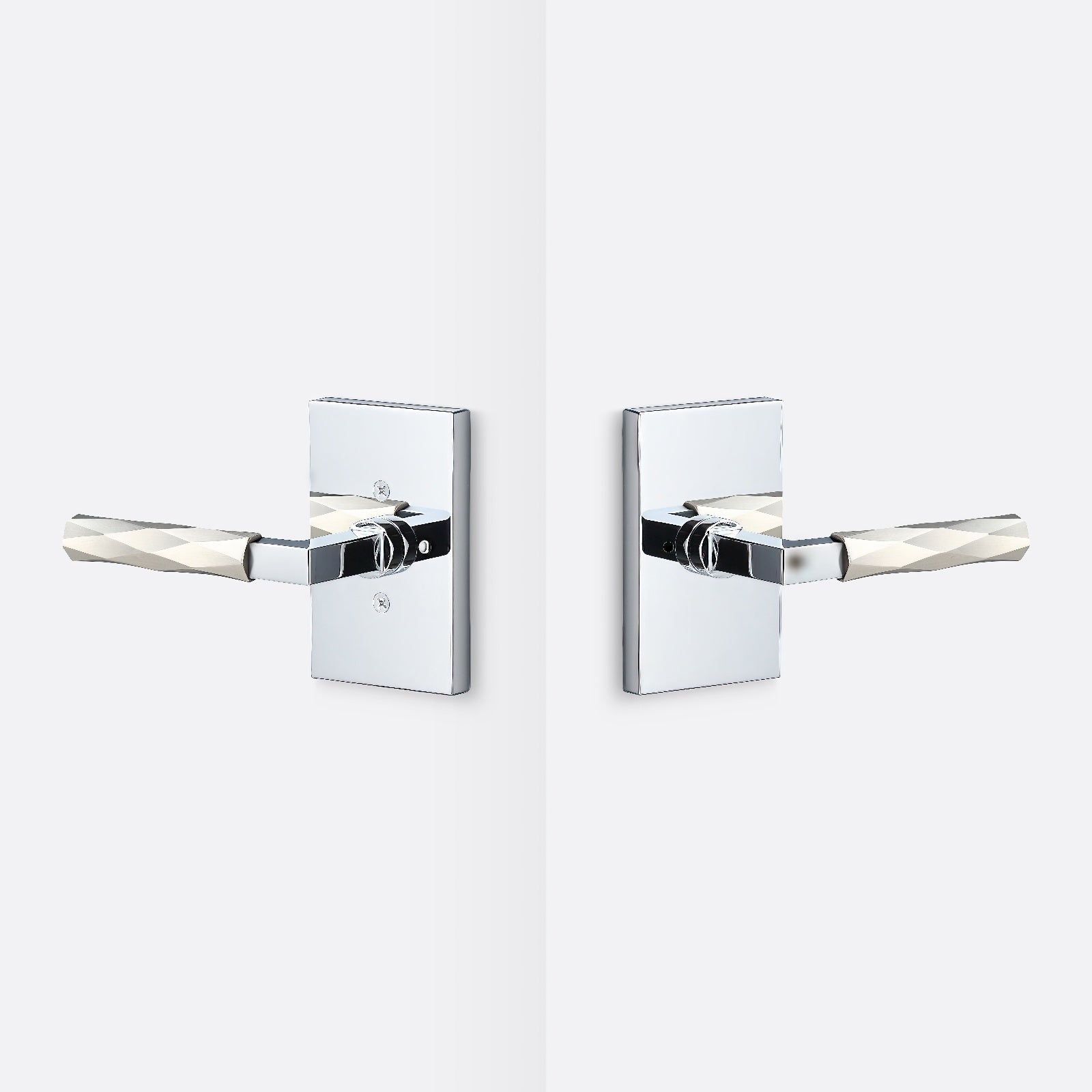 Sure-Loc LV102-GRIP-VT Vertex Grip Privacy Door Lever with Levanto Rosette.