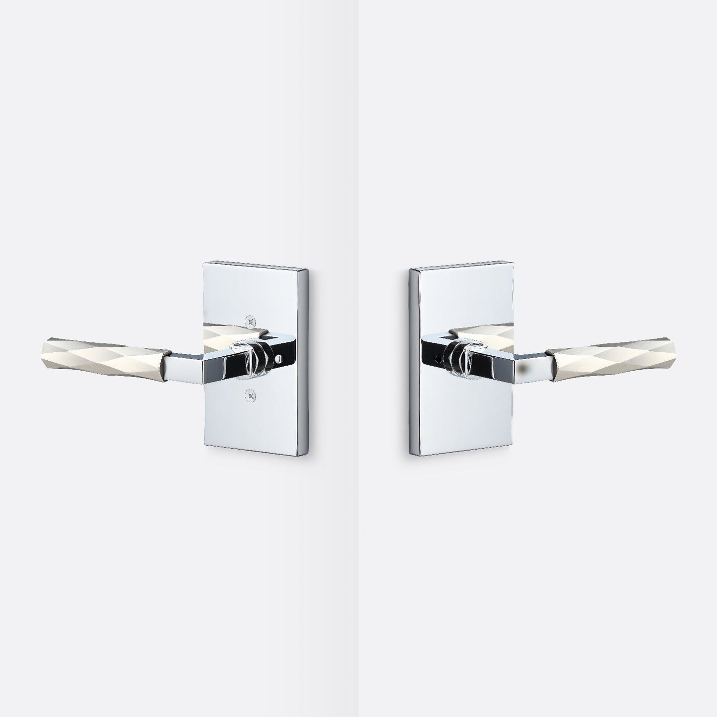 Sure-Loc LV102-GRIP-VT Vertex Grip Privacy Door Lever with Levanto Rosette