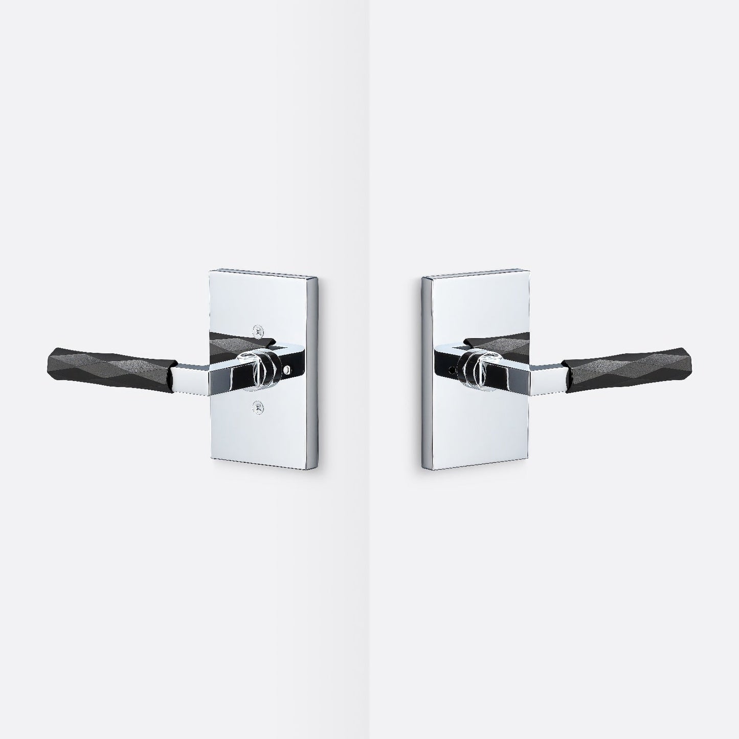 Sure-Loc LV102-GRIP-VT Vertex Grip Privacy Door Lever with Levanto Rosette