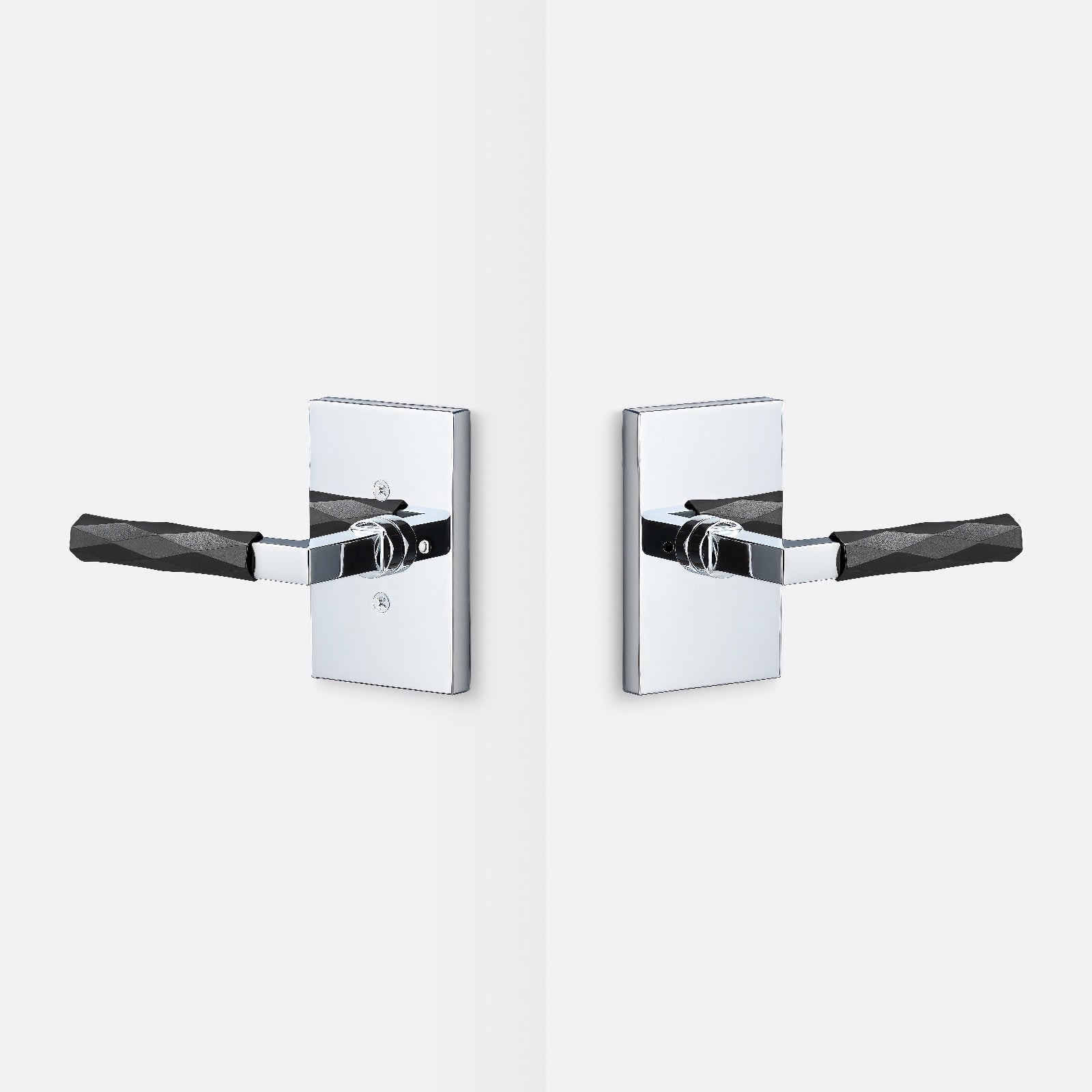 Sure-Loc LV102-GRIP-VT Vertex Grip Privacy Door Lever with Levanto Rosette
