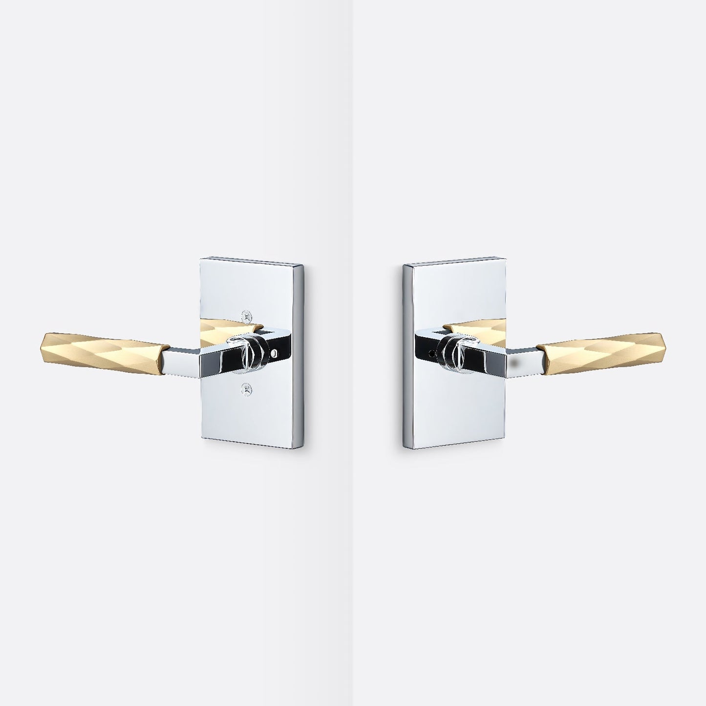 Sure-Loc LV102-GRIP-VT Vertex Grip Privacy Door Lever with Levanto Rosette.