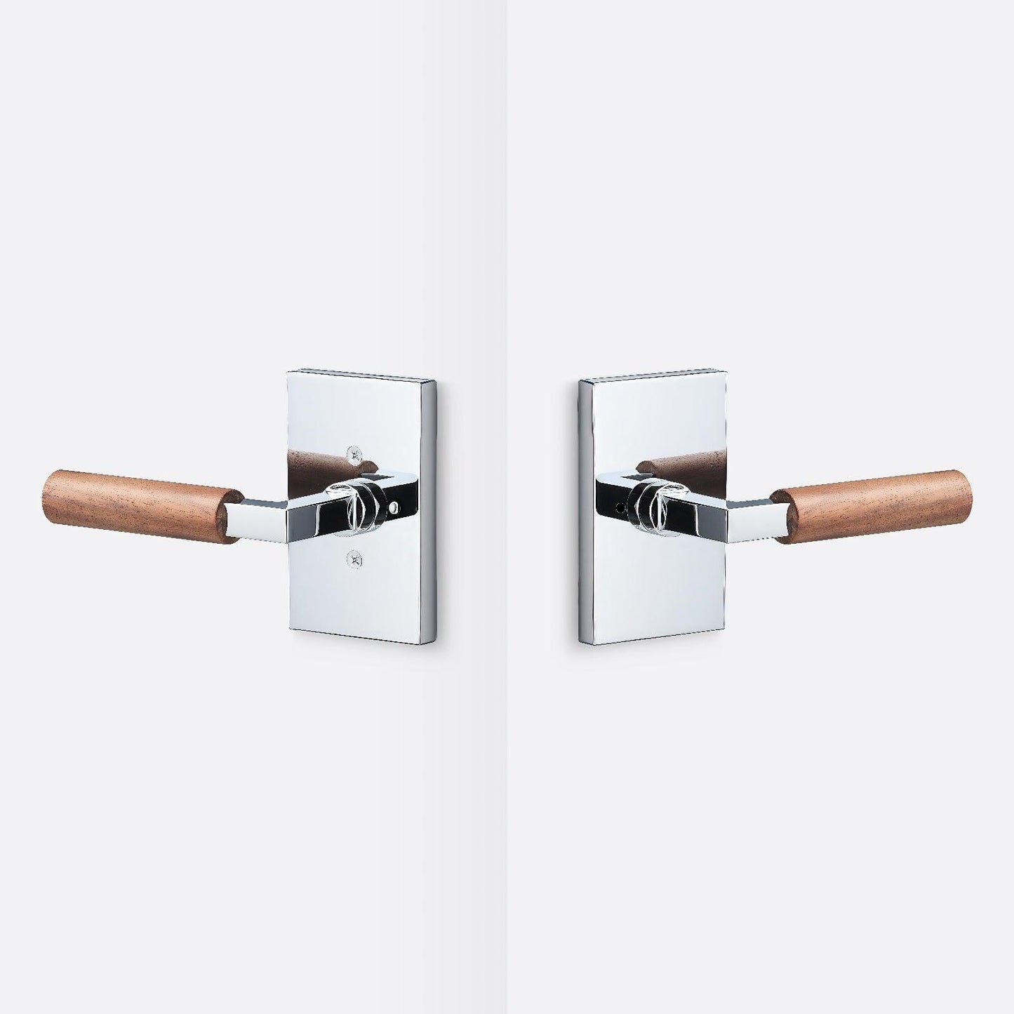 Sure-Loc LV102-GRIP-WN Walnut Grip Privacy Door Lever with Levanto Rosette.