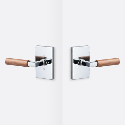 Sure-Loc LV102-GRIP-WN Walnut Grip Privacy Door Lever with Levanto Rosette.