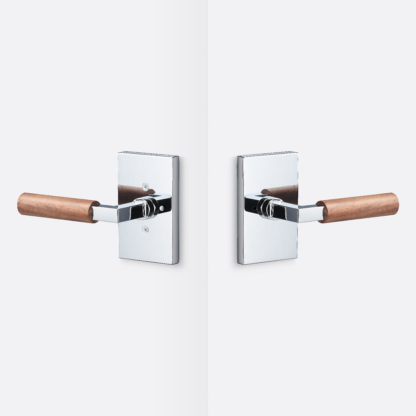 Sure-Loc LV102-GRIP-WN Walnut Grip Privacy Door Lever with Levanto Rosette