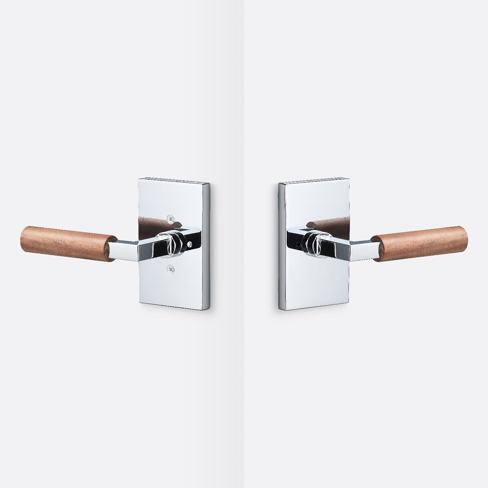 Sure-Loc LV102-GRIP-WN Walnut Grip Privacy Door Lever with Levanto Rosette