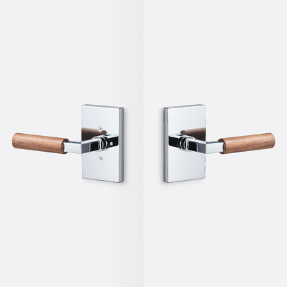 Sure-Loc LV102-GRIP-WN Walnut Grip Privacy Door Lever with Levanto Rosette