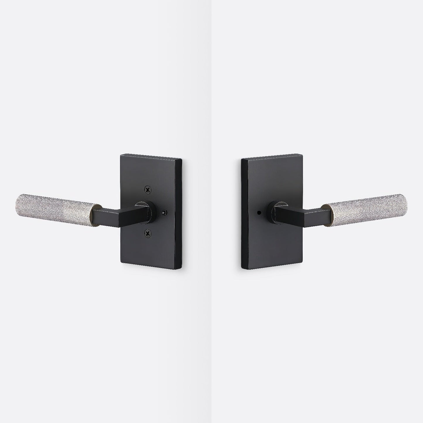 Sure-Loc LV102-GRIP-KN Knurled Grip Privacy Door Lever with Levanto Rosette.