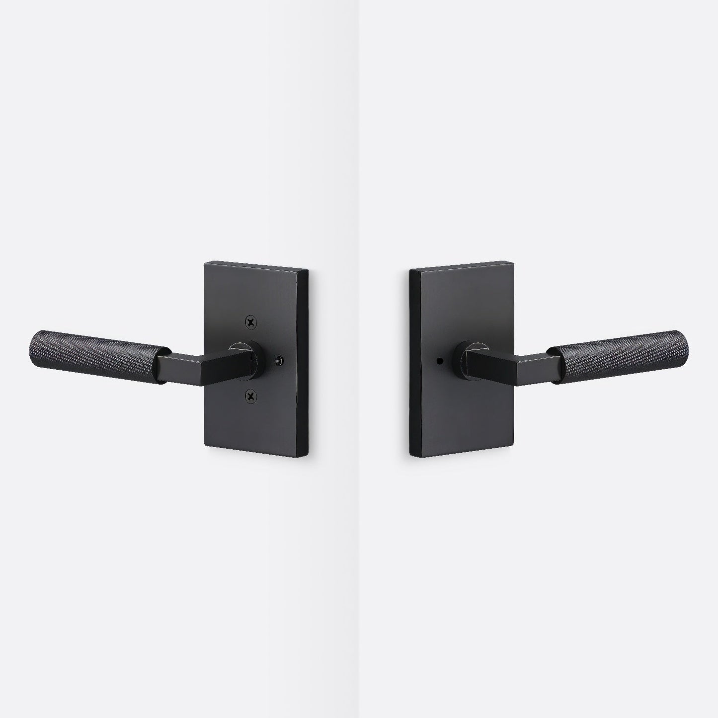 Sure-Loc LV102-GRIP-KN Knurled Grip Privacy Door Lever with Levanto Rosette.