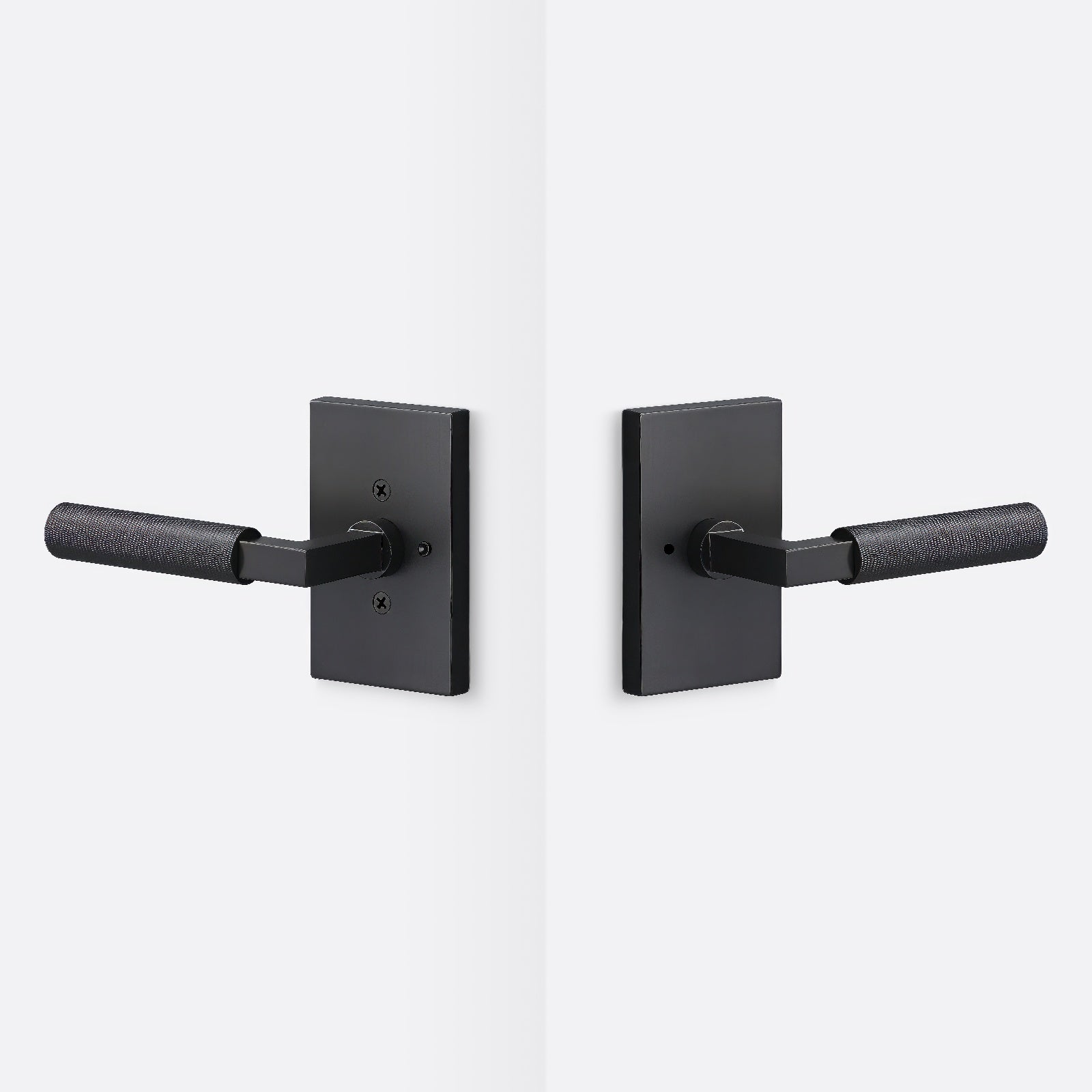 Sure-Loc LV102-GRIP-KN Knurled Grip Privacy Door Lever with Levanto Rosette.