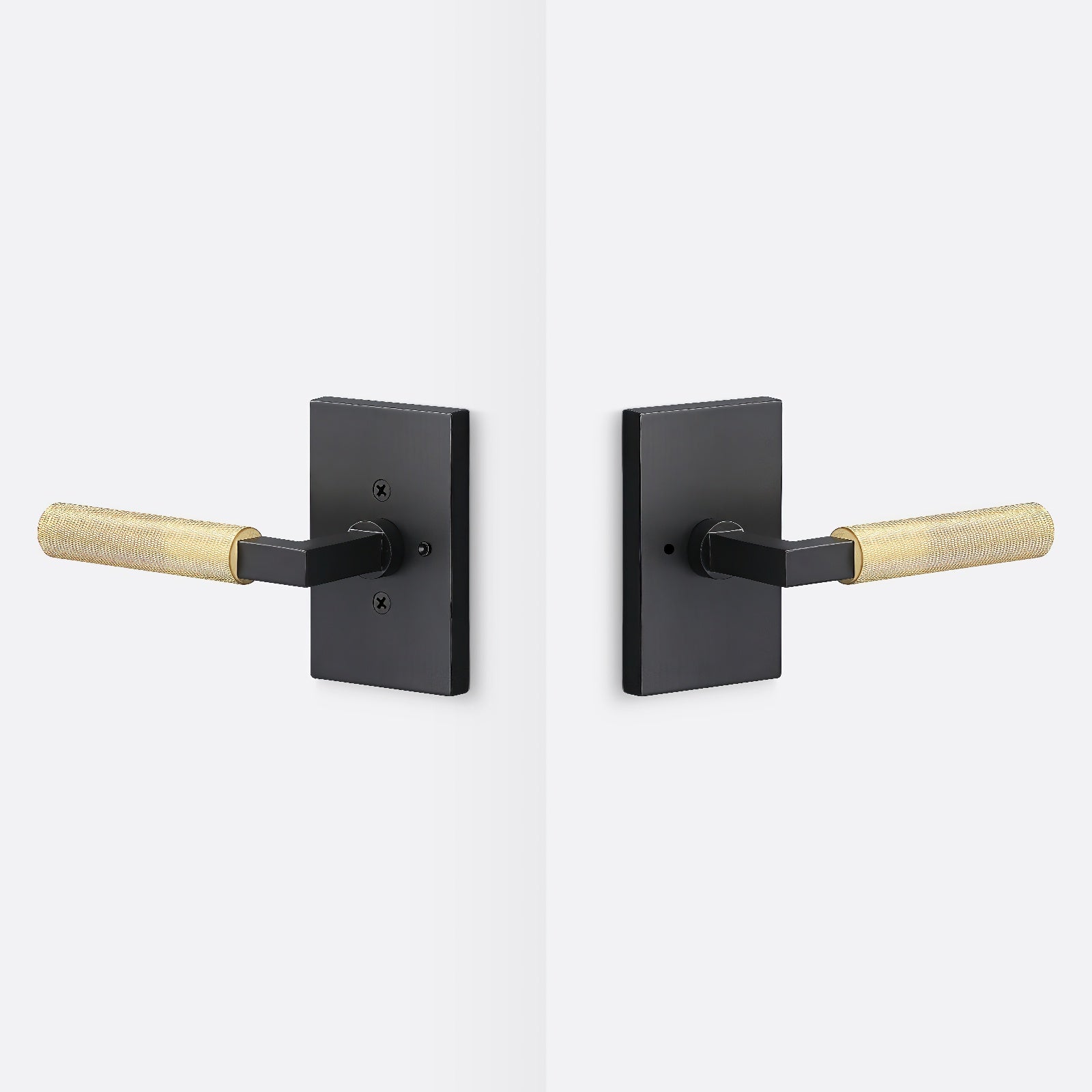 Sure-Loc LV102-GRIP-KN Knurled Grip Privacy Door Lever with Levanto Rosette.