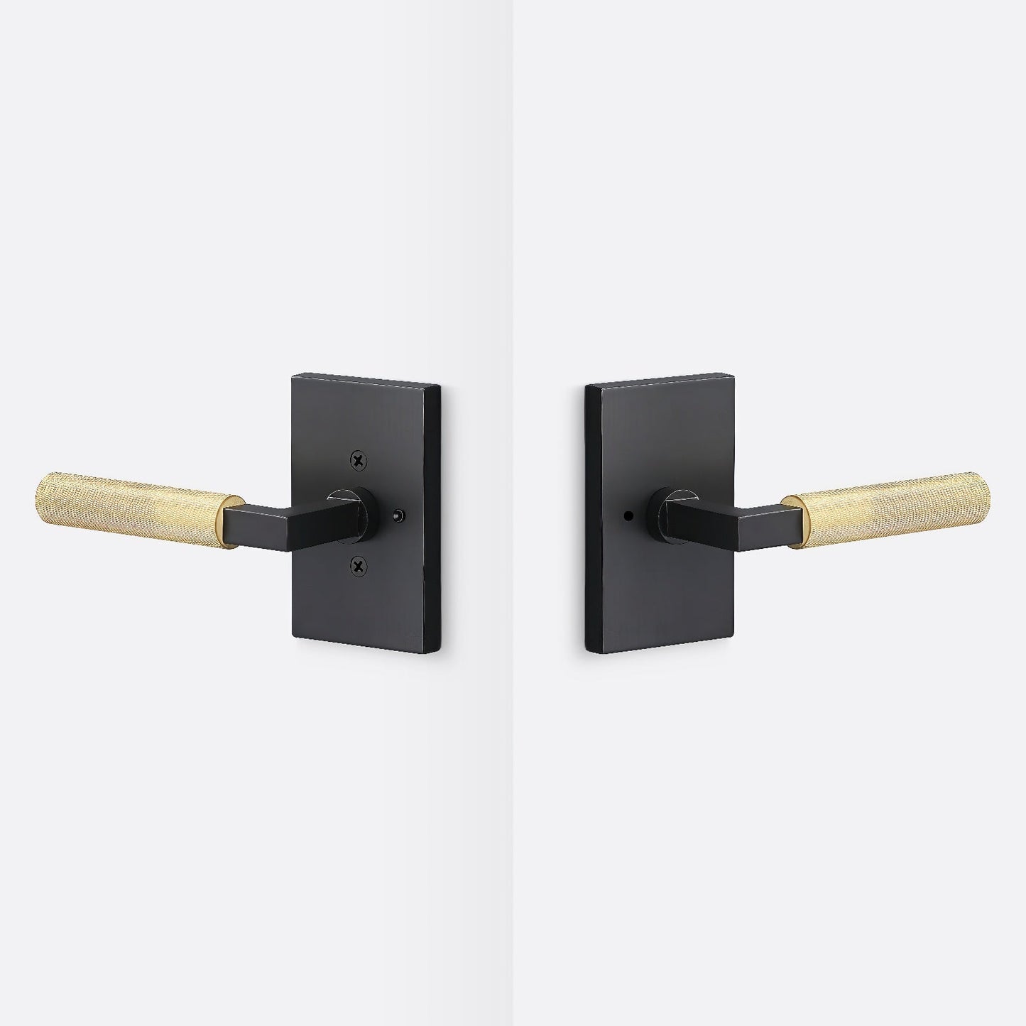 Sure-Loc LV102-GRIP-KN Knurled Grip Privacy Door Lever with Levanto Rosette