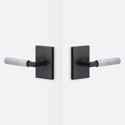 Sure-Loc LV102-GRIP-SKN Straight Knurled Grip Privacy Door Lever with Levanto Rosette.
