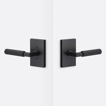 Sure-Loc LV102-GRIP-SKN Straight Knurled Grip Privacy Door Lever with Levanto Rosette.