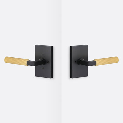 Sure-Loc LV102-GRIP-SKN Straight Knurled Grip Privacy Door Lever with Levanto Rosette.