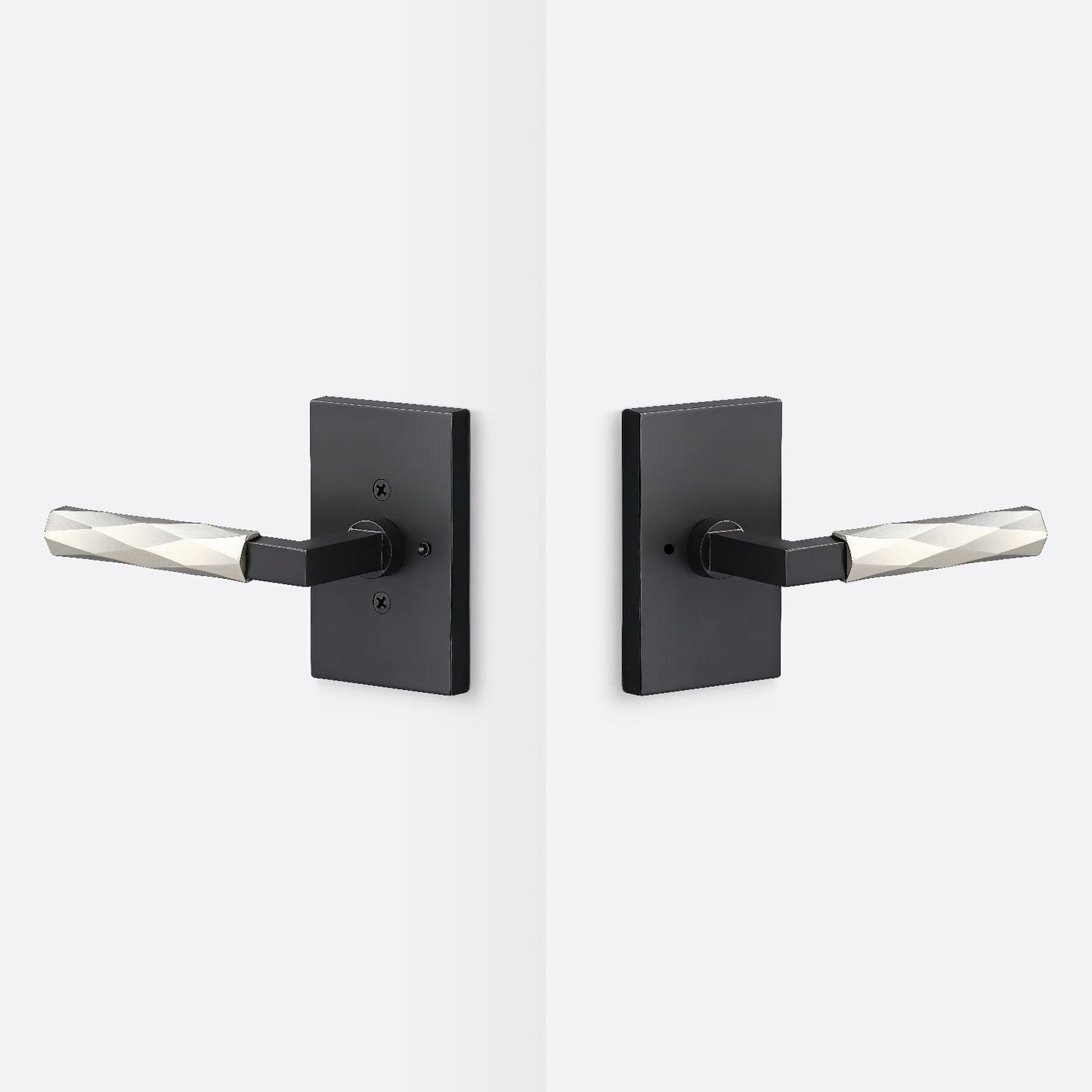 Sure-Loc LV102-GRIP-VT Vertex Grip Privacy Door Lever with Levanto Rosette