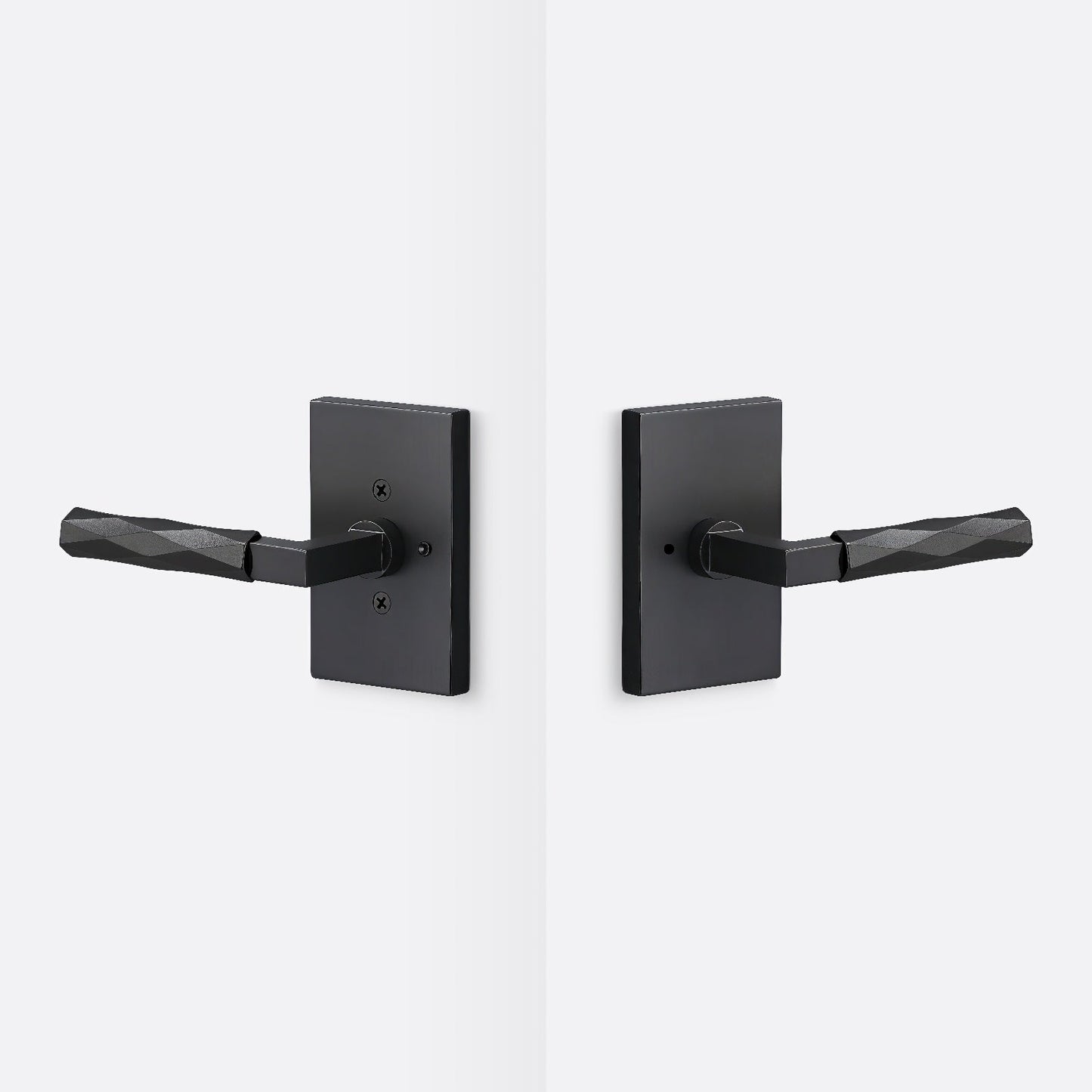 Sure-Loc LV102-GRIP-VT Vertex Grip Privacy Door Lever with Levanto Rosette.