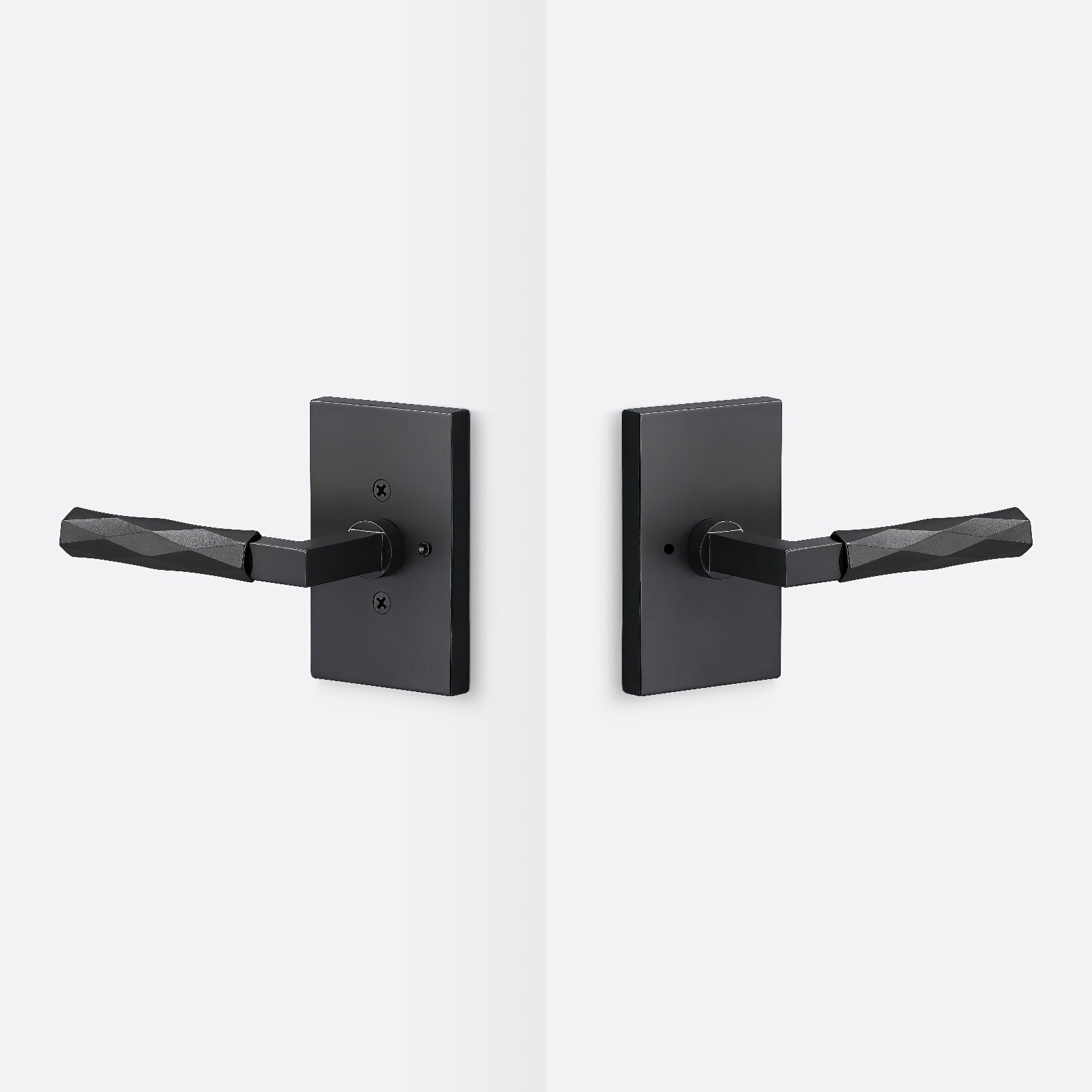 Sure-Loc LV102-GRIP-VT Vertex Grip Privacy Door Lever with Levanto Rosette.