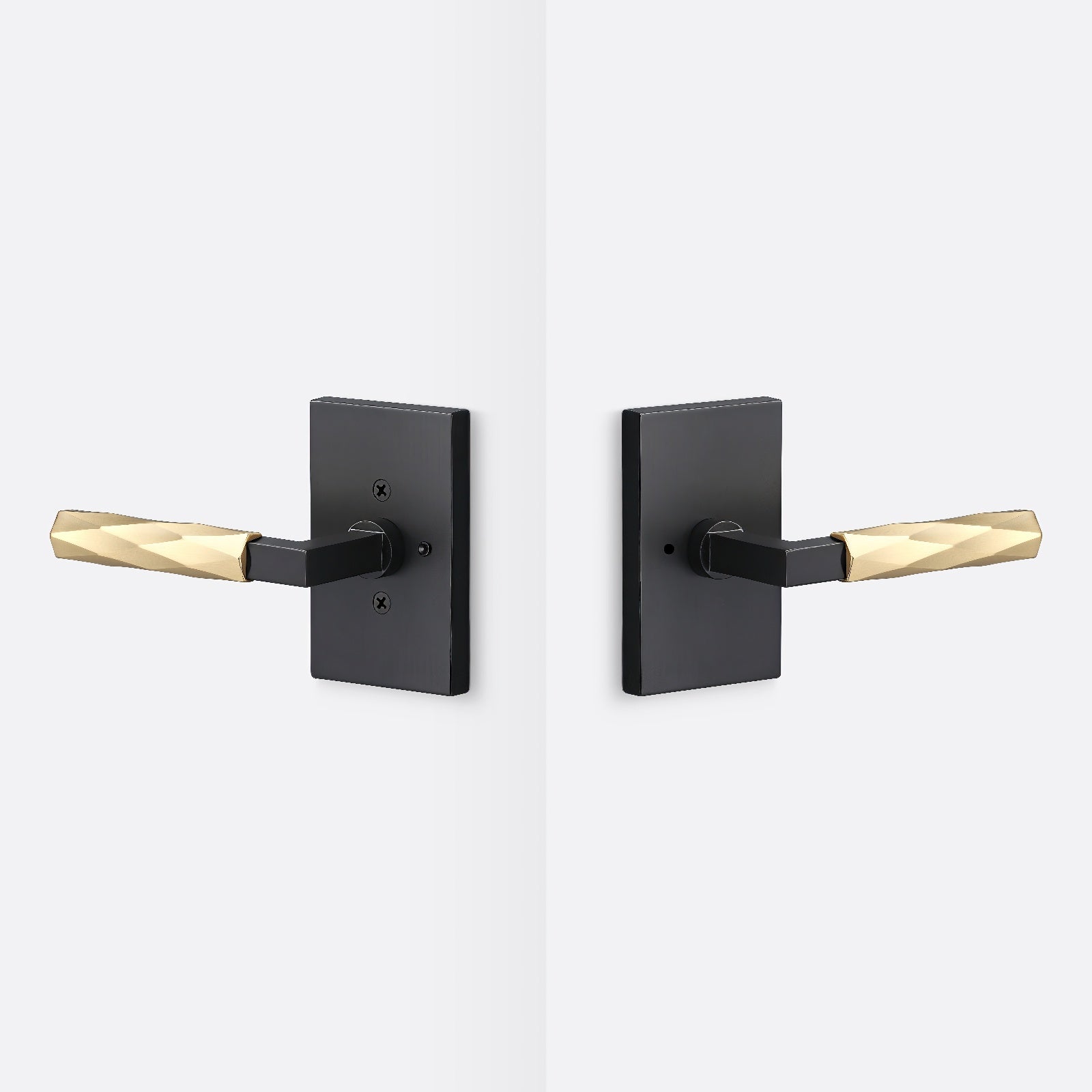 Sure-Loc LV102-GRIP-VT Vertex Grip Privacy Door Lever with Levanto Rosette.
