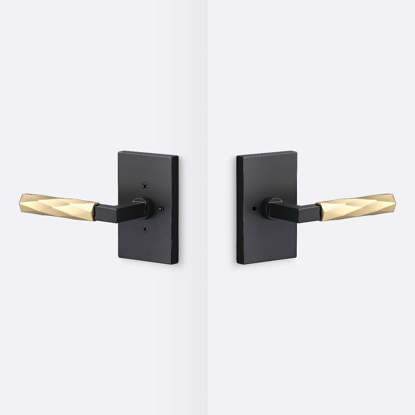 Sure-Loc LV102-GRIP-VT Vertex Grip Privacy Door Lever with Levanto Rosette
