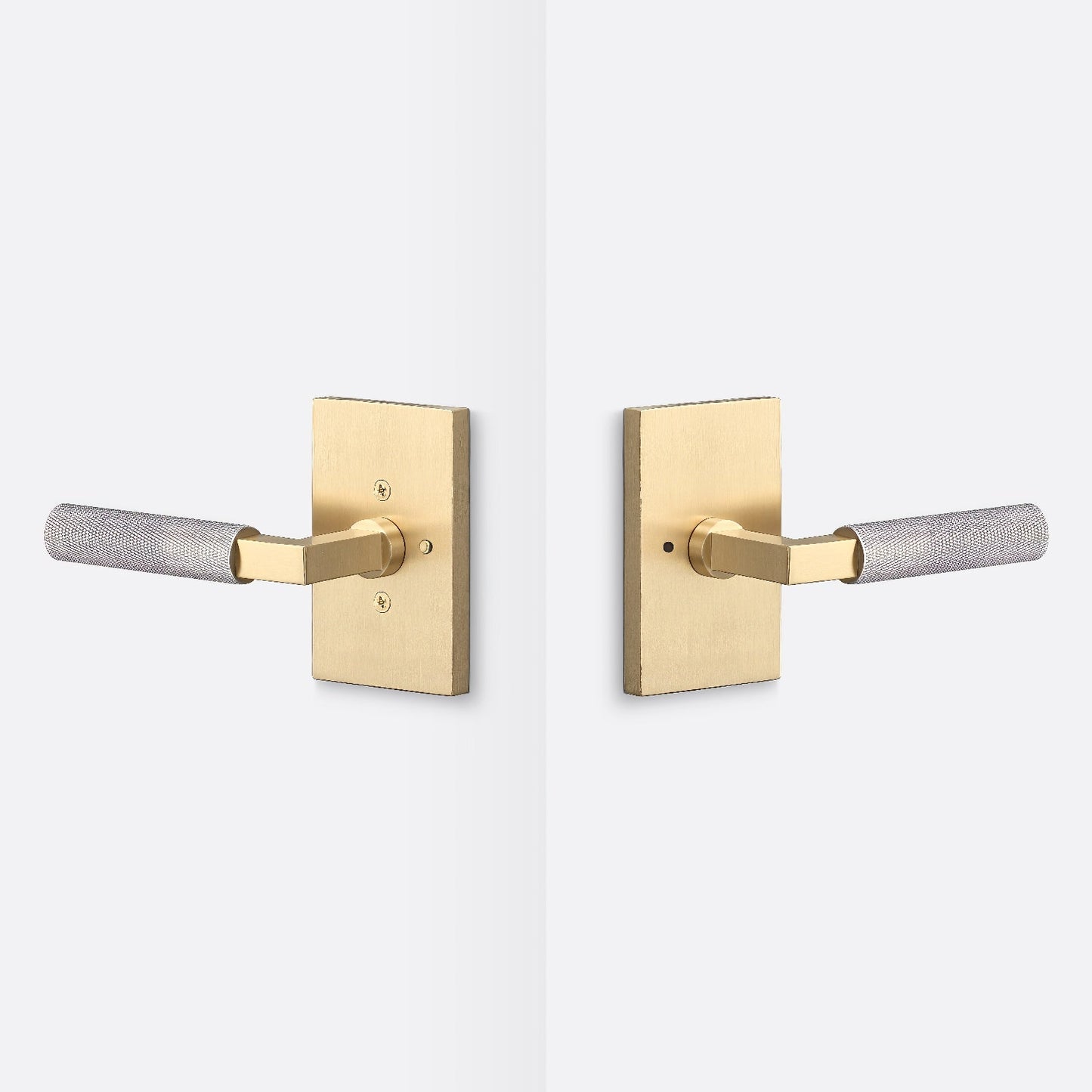 Sure-Loc LV102-GRIP-KN Knurled Grip Privacy Door Lever with Levanto Rosette.
